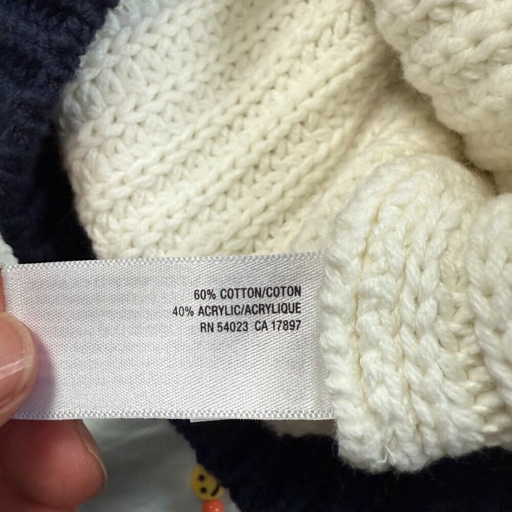 Old Navy Women's White and Navy Cardigan- Small - Picture 3 of 9
